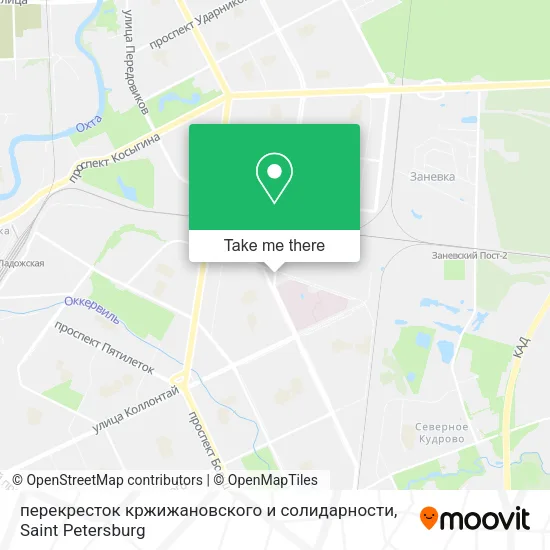 перекресток кржижановского и солидарности map