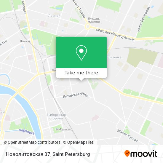 Новолитовская 37 map