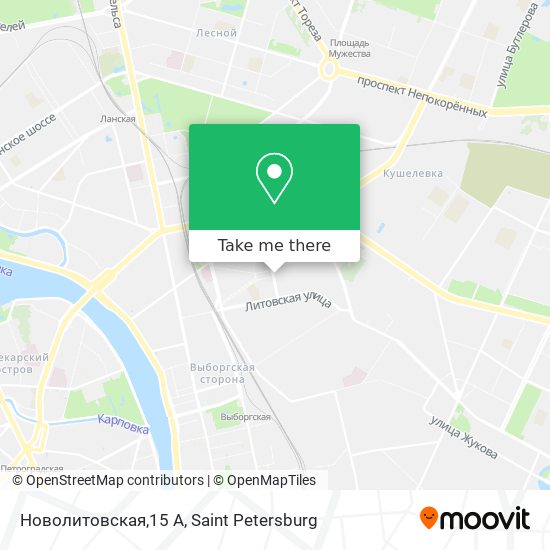 Новолитовская,15 А map