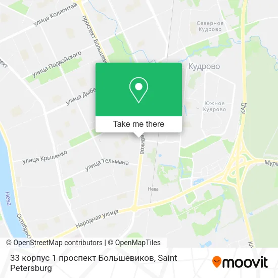 33 корпус 1 проспект Большевиков map