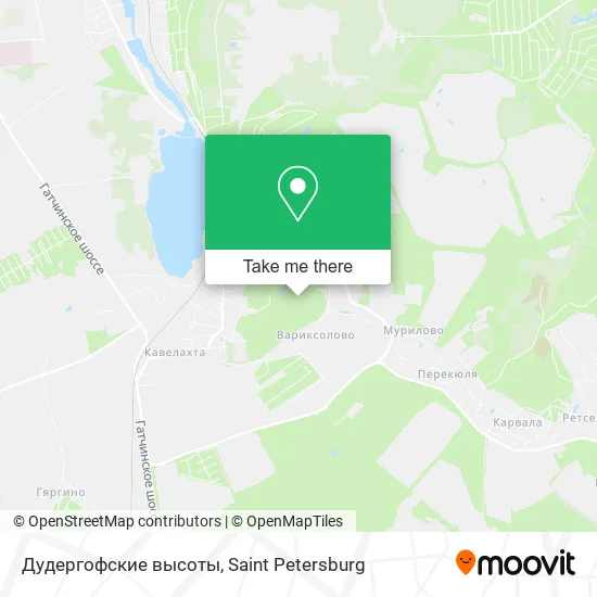 Дудергофские высоты map
