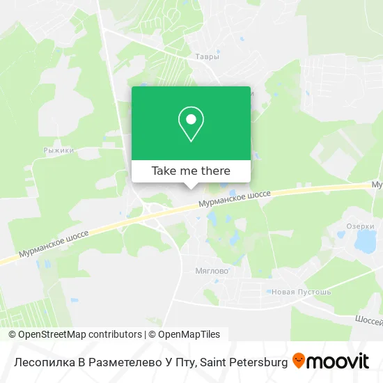 Лесопилка В Разметелево У Пту map