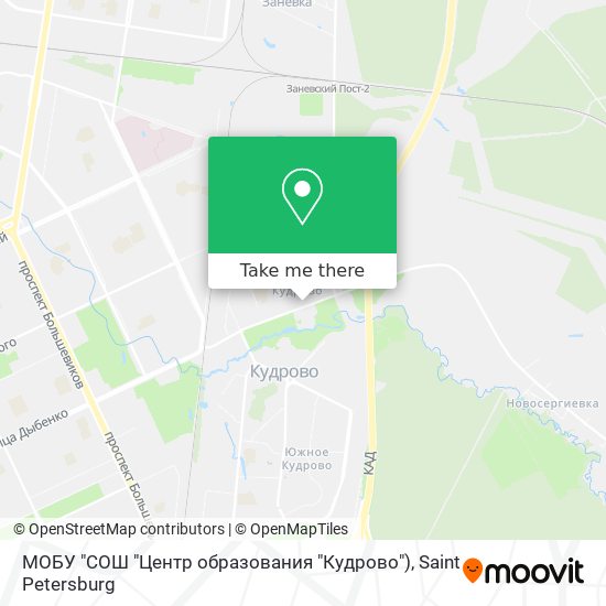 МОБУ "СОШ "Центр образования "Кудрово") map