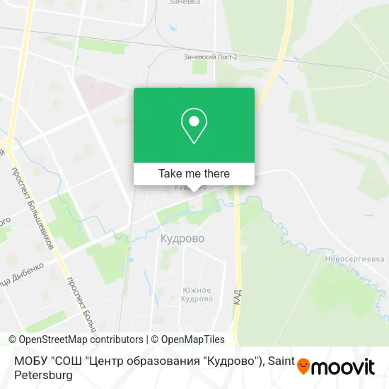 МОБУ "СОШ "Центр образования "Кудрово") map