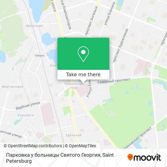 Парковка у больницы Святого Георгия map