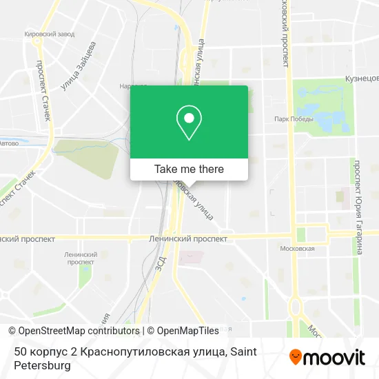 50 корпус 2 Краснопутиловская улица map