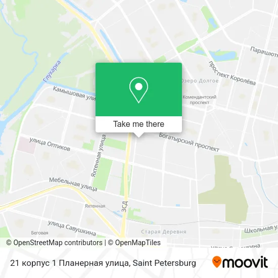 21 корпус 1 Планерная улица map