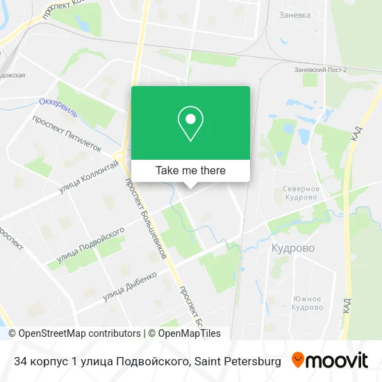 34 корпус 1 улица Подвойского map