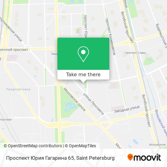 Проспект Юрия Гагарина 65 map