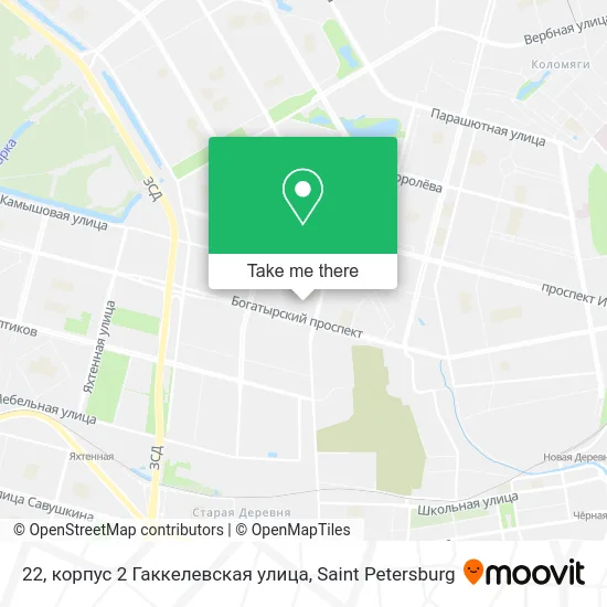 22, корпус 2 Гаккелевская улица map