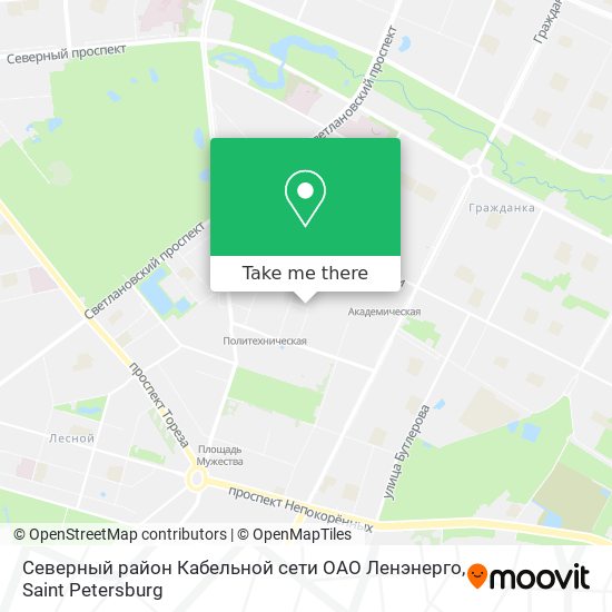 Северный район Кабельной сети ОАО Ленэнерго map