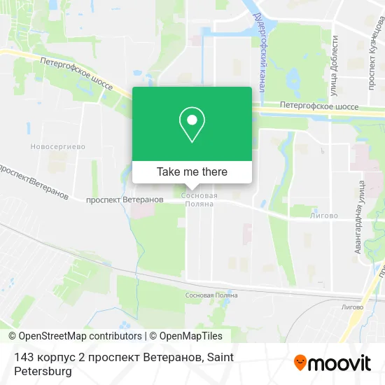 143 корпус 2 проспект Ветеранов map