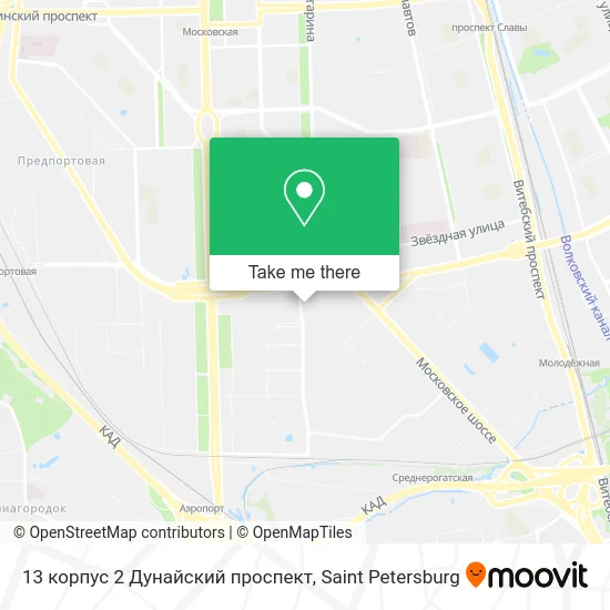 13 корпус 2 Дунайский проспект map
