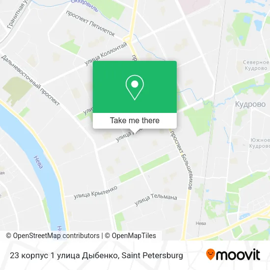 23 корпус 1 улица Дыбенко map