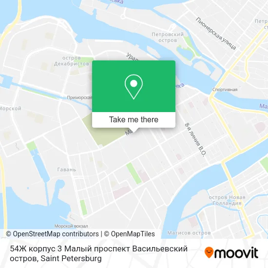 54Ж корпус 3 Малый проспект Васильевский остров map