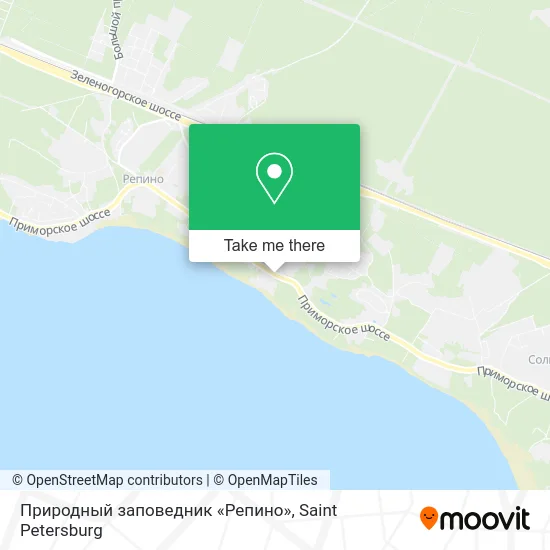 Природный заповедник «Репино» map