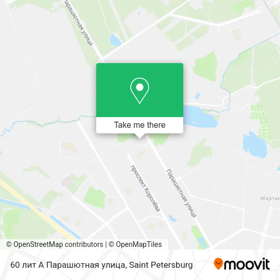 60 лит А Парашютная улица map