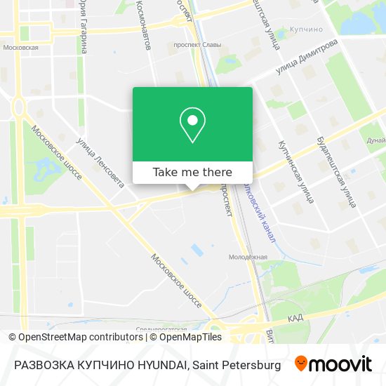 РАЗВОЗКА КУПЧИНО HYUNDAI map