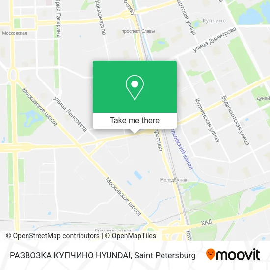 РАЗВОЗКА КУПЧИНО HYUNDAI map