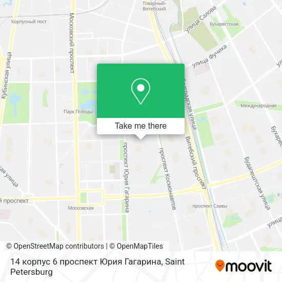 14 корпус 6 проспект Юрия Гагарина map
