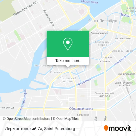 Лермонтовский 7а map