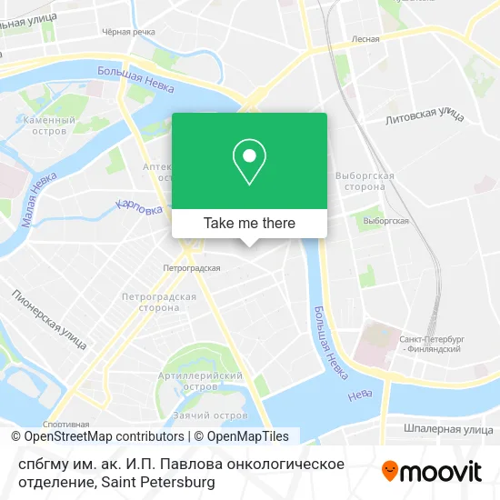 спбгму им. ак. И.П. Павлова онкологическое отделение map