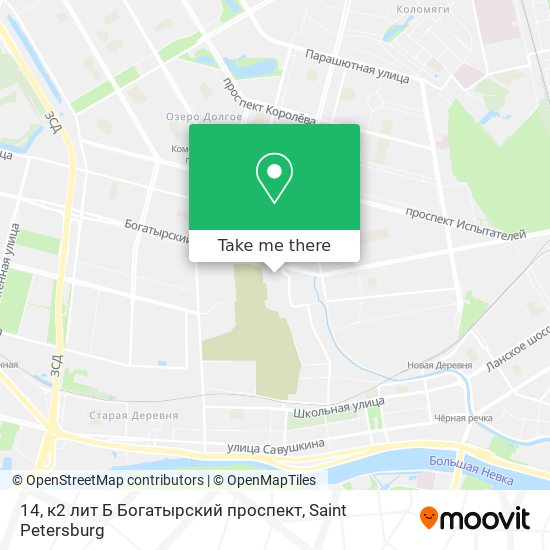 14, к2 лит Б Богатырский проспект map