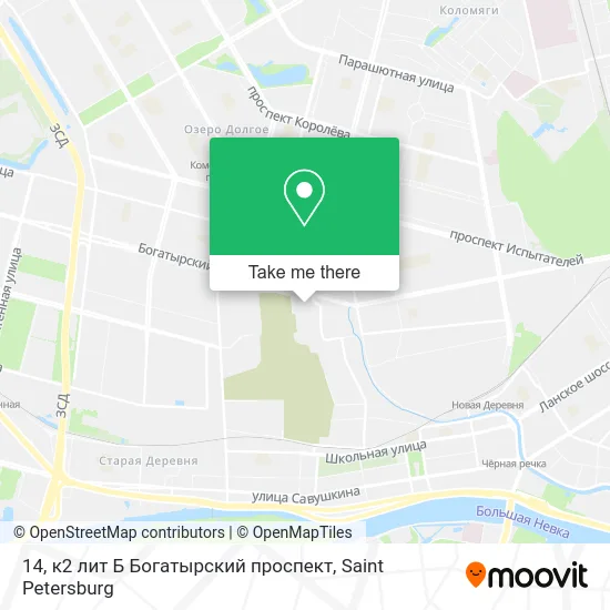 14, к2 лит Б Богатырский проспект map