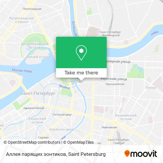 Аллея парящих зонтиков map