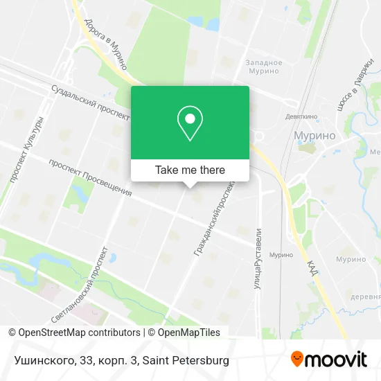 Ушинского, 33, корп. 3 map