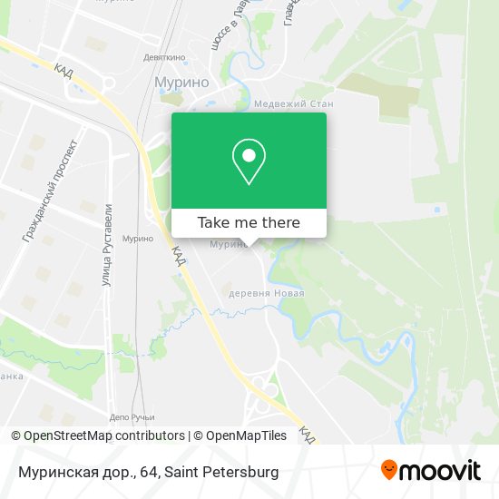 Муринская дор., 64 map
