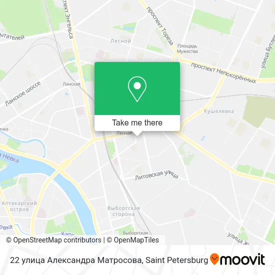 22 улица Александра Матросова map