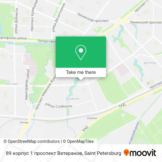 89 корпус 1 проспект Ветеранов map