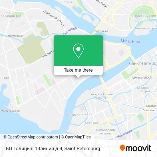 БЦ Голицын 13линия д.4 map