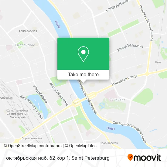 октябрьская наб. 62 кор 1 map