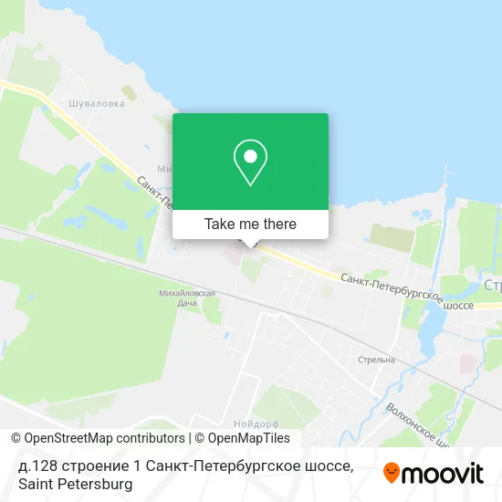 д.128 строение 1 Санкт-Петербургское шоссе map