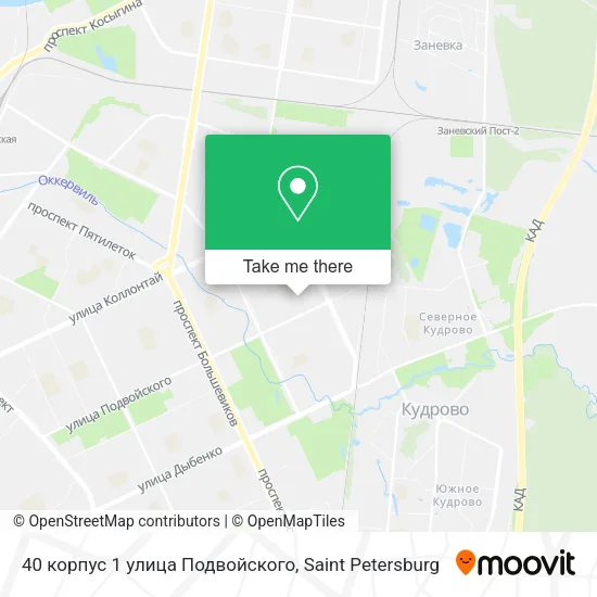 40 корпус 1 улица Подвойского map
