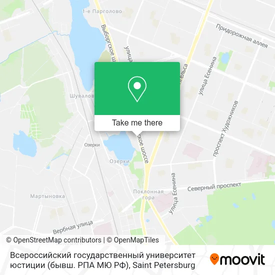 Всероссийский государственный университет юстиции (бывш. РПА МЮ РФ) map