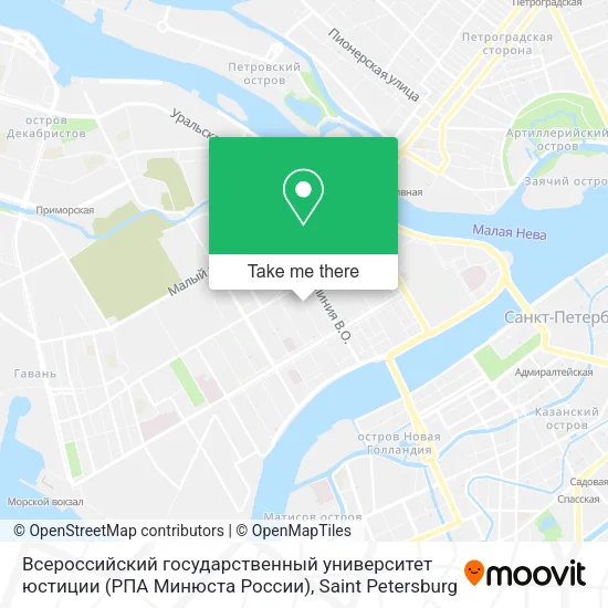 Всероссийский государственный университет юстиции (РПА Минюста России) map