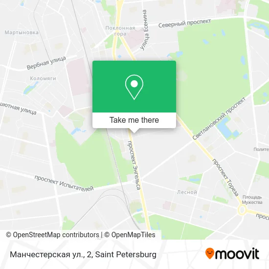 Манчестерская ул., 2 map