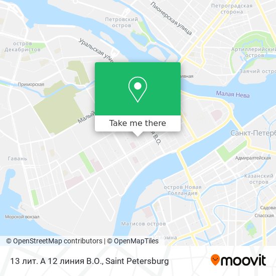 13 лит. А 12 линия В.О. map
