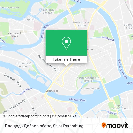 Площадь Добролюбова map