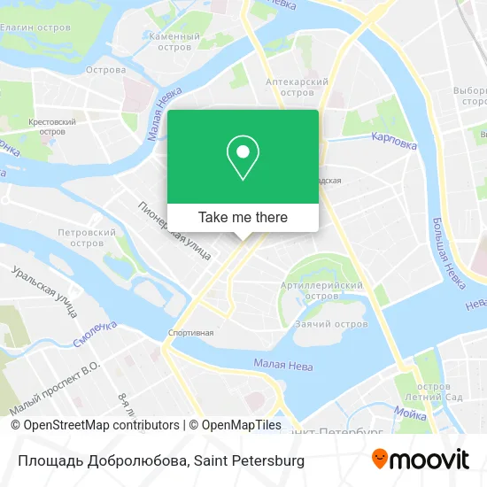 Площадь Добролюбова map