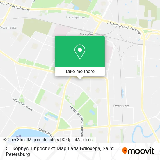 51 корпус 1 проспект Маршала Блюхера map