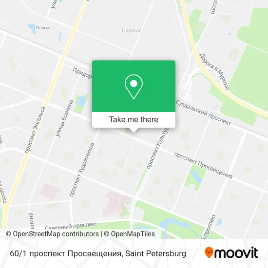 60/1 проспект Просвещения map