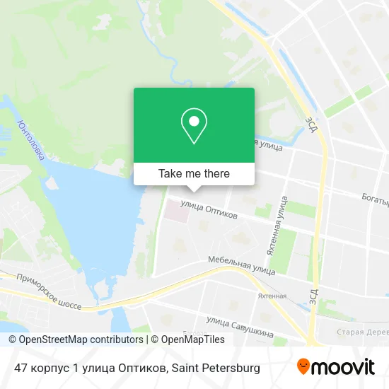 47 корпус 1 улица Оптиков map