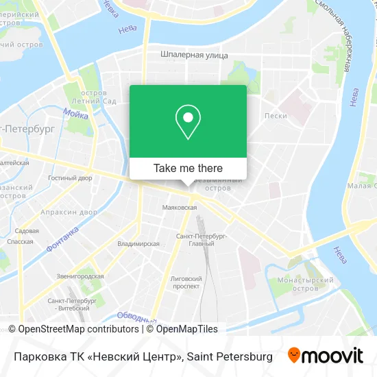 Парковка ТК «Невский Центр» map
