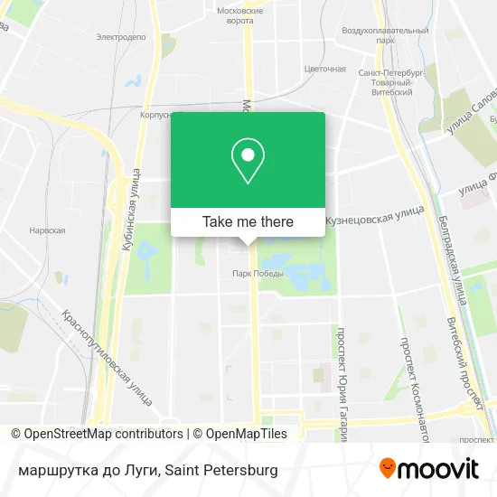 маршрутка до Луги map