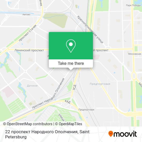 22 проспект Народного Ополчения map