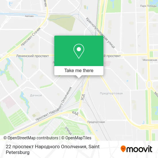 22 проспект Народного Ополчения map